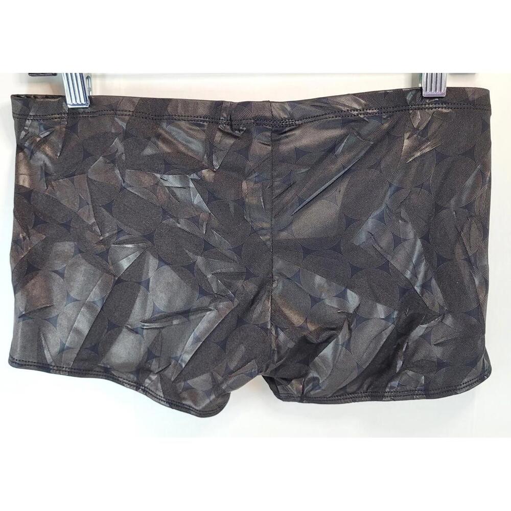 MALE POWER Men’s Med 30" Metallic Boxer Trunks Black – NEW - Picture 2 of 3